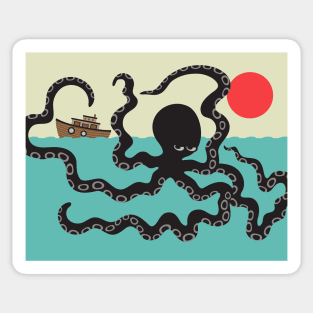 AKKOROKAMUI Giant Sea Monster Ocean Octopus Cryptid - UnBlink Studio by Jackie Tahara Sticker